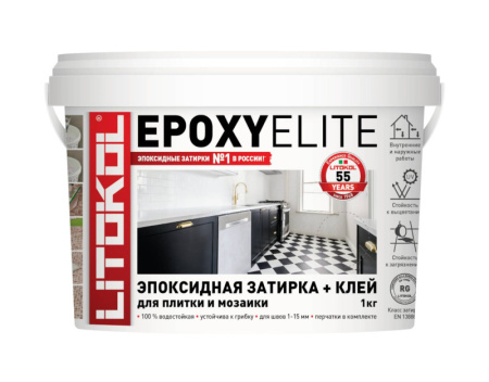 Затирка для швов эпоксидная Litokol EpoxyElite Е.05 Серая 1 кг